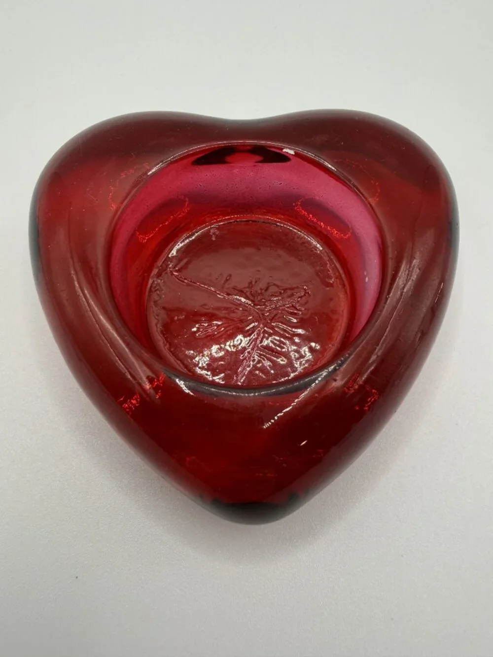 Heart Votive Candle Holders Red & Clear